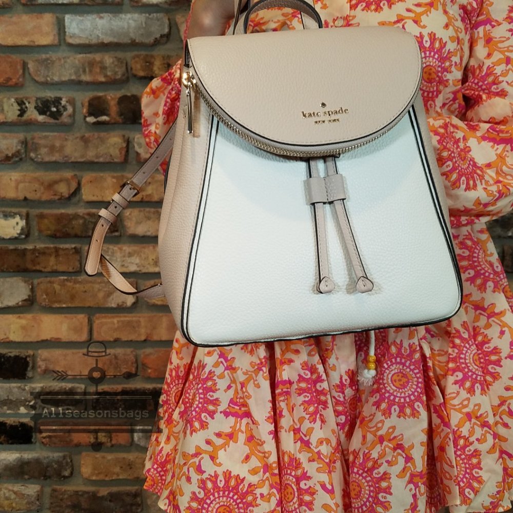 Warm Beige Parchment Kate Spade Leila MD Backpack - Picture 10 of 10